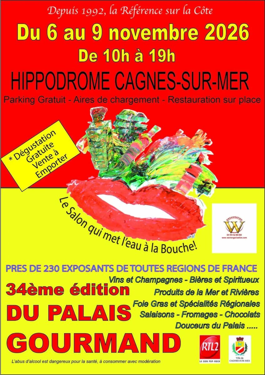 34ème édition du PALAIS GOURMAND – Cagnes-sur-Mer